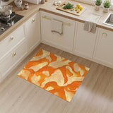Abstract Area Orange Wave Abstract Area Rug