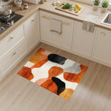 Orange Abstract Organic Area Rug