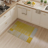 Yellow Yellow Geometric Striped Area Rug