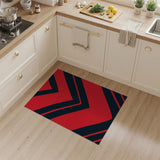 Bold Red Black Chevron Area Rug