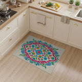 Vibrant Multi-Color Floral Mandala Persian Rug