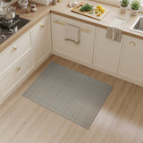 Beige and Neutral Beige Plaid Checkered Area Rug