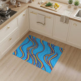 Rainbow Strap Wave Area Rug