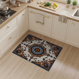 Navy Terracotta Mandala Persian Area Rug