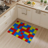 Multi-color and Patterns Vibrant Red Blue Yellow Geometric Area Rug