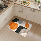 Orange Bold Orange Abstract Area Rug