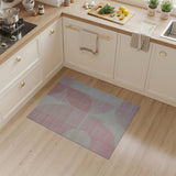Pink Geometric Half-Moon Area Rug