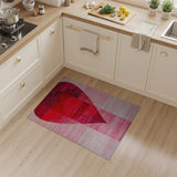 Red Heart Geometric Modern Area Rug