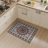 Intricate Red Green Persian Medallion Area Rug