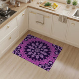 Purple Pink Mandala Floral Area Rug