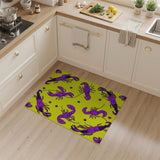 Vibrant Purple Lobster Pattern Area Rug