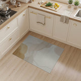 Abstract Area Beige and Neutral Abstract Beige Organic Shapes Area Rug