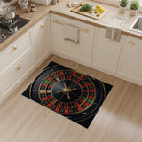 Golden Roulette Wheel Area Rug