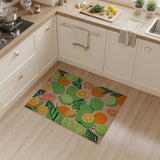 Vibrant Citrus Fruit Area Rug in Pink