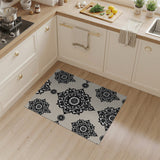 Elegant Black Mandala Persian Area Rug