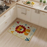 Cute Lion ABC Alphabet Kids Area Rug