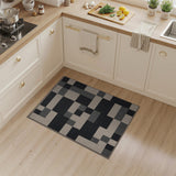 Geometric Modern Bold Geometric Black White Area Rug
