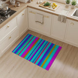 Multi-color and Patterns Vibrant Multi-Color Horizontal Stripe Rug