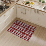 Bold Red White Checkered Farmhouse Rug