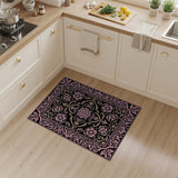 Pink Floral Traditional Persian Area Rug