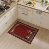 Red Mushroom Meadow Persian Area Rug