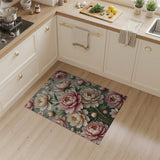 Lush Blush Peony Floral Area Rug
