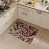 Luxe Pink Marble Swirl Area Rug