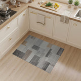 Modern Geometric Grey Beige Block Area Rug