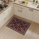Crimson Red Persian Floral Medallion Rug