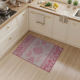 Pink Blush Pink Southwestern Geometric Area Rug