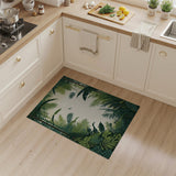 Lush Jungle Palm Frond Area Rug