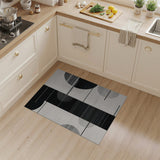 Geometric Modern Modern Black White Geometric Abstract Area Rug
