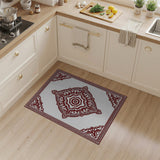 Red Mandala Traditional Persian Area Rug