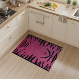 Bold Pink Tiger Stripe Shag Area Rug