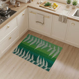 Ombre Green Fern Striped Area Rug