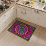 Multi-color and Patterns Vibrant Pink Mandala Persian Area Rug