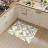 Beige and Neutral Beige Geometric Area Rug