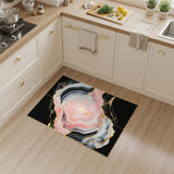 Pink Geode Abstract Area Rug