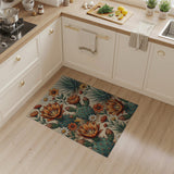 Orange Southwestern Cactus Bloom Area Rug