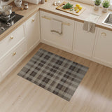 Brown Tan Plaid Woven Brown and Tan Area Rug
