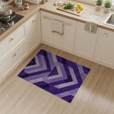 Geometric Modern Purple Geometric Triangle Area Rug