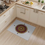 Geometric Modern Purple Mandala Geometric Area Rug