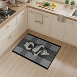 Geometric Modern Coiled Serpent Black White Area Rug