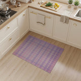 Pastel Pink Purple Plaid Area Rug