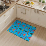 Rainbow Camping Tent Kids Area Rug