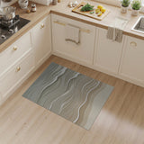 Layered Abstract Waves Area Rug