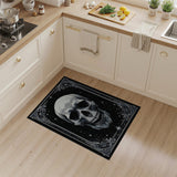 Ornate Gothic Skull Area Rug