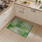 Green Fern Geometric Area Rug