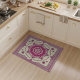 Purple Mandala Floral Traditional Persian Area Rug