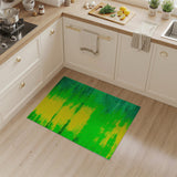 Vibrant Yellow-Green Ombre Striped Area Rug